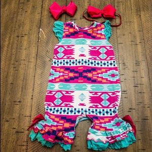 Ricrac and Ruffles Sleeveless Romper 6/9M